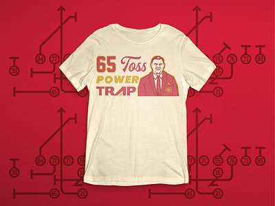 Hank Stram - 65 Toss Power Trap 65 chiefs football hank kansascity missouri nfl red sports super bowl yellow