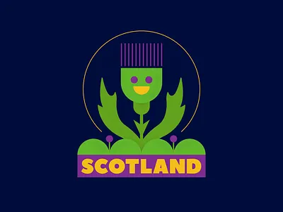 Scotland – Sawgrass Ink country design designer graphic design icon illustration illustrator poster scotland scottish thistle typography vector