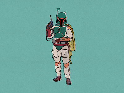 Fett bobafett character characterdesign design drawing pad illustrator sketch starwars vector