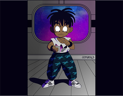 カカロット artwork black charachter coreldraw cxpperfield dragon ball goku illustration ilustration kakarotto son vector