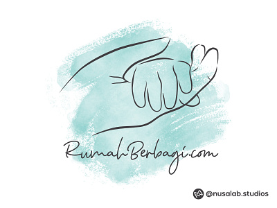 rumahberbagi.com logo branding illustration logo simple