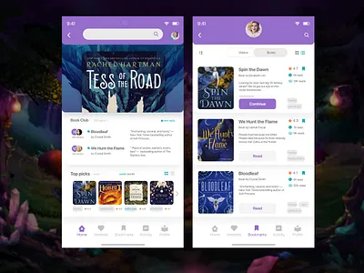 Fantasy Bookshop app book product design shop ui ux