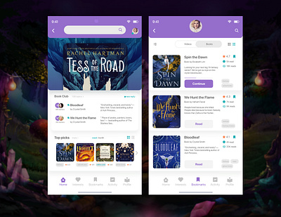 Fantasy Bookshop app book product design shop ui ux