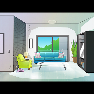 Living Room Layout Color Take 2 background environment illustration illustrator interior textures vector