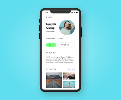 User profile — daily UI 006 006 account challenge daily daily ui 006 dailyui digital face figma figmadesign photography profile social ui ui ux user user profile