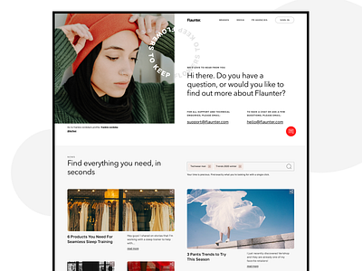 Flaunter agency blog branding design fashion minimal new sketch typography ux