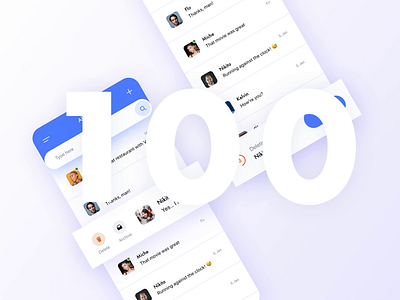 Celebrating 100 followers 🎉 100 followers app application assets celebrating follow mobile principle ui ui designer ui details ux web