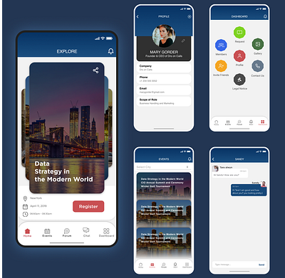 Cio Global Forum Design for iOS and Android android apple flat google icons ios iphone ui user interface ux