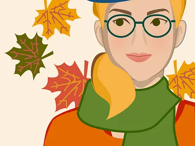 Autumn Avatar autumn autumn leaves avatar fall girl illustration