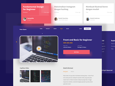 Website Exploration brand clean design desktop geometric header image price typogaphy ui video
