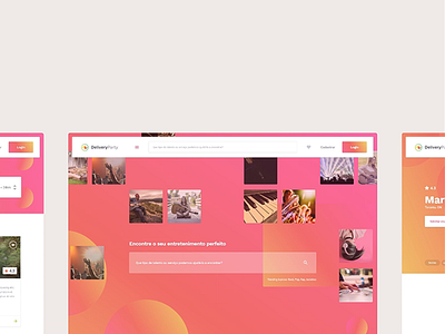 Home delivery party daily ui delivery gift hero home screen interface interfaces page party product design search ui ui design uidesign uiux webdesign website