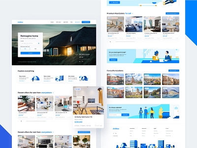 Zillow Real Estate Redesign - Homepage design illustration minimalist modern website product real estate real estate agency redesign redesign concept redesigned ui ui design user interface ux web design