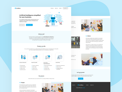 Website redesign for an AI company artificial intelligence branding dailyui dailyuichallenge figma illustration interface minimal ui uidesign usability uxdesign web design