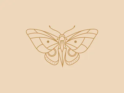 Crystal butterfly branding butterfly crystal design flat icon illustration line lineart logo mark vector