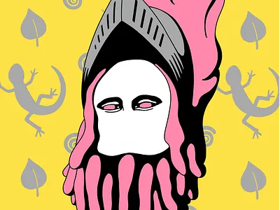 Tarot Card: Knight of Wands colorful drawing figurative illustration knight line salamander tarot tarot cards