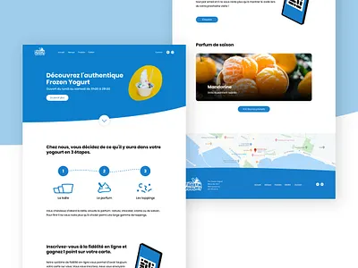 The Frozen Yogurt | UI concept brand branding clean concept design frozen yogurt homepage illustration swiss made ui web design website