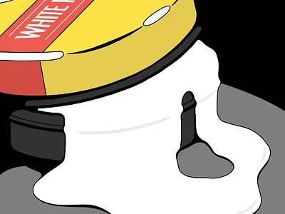 White Petroleum Jelly colorful drawing handmade illustration line packaging vaseline