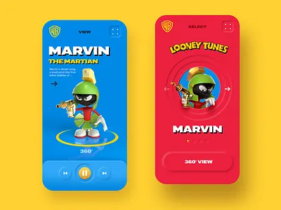 Looney Tunes - Characters character concept design dribbble looney tunes neumorphic space ux