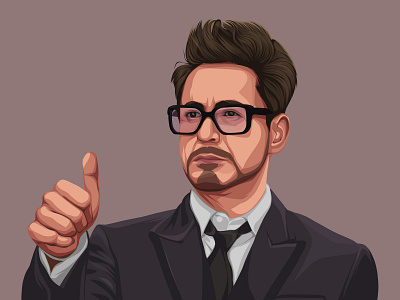 Robert John Downey Jr Vector Illustration actor design hollywood illustration international letsvectorize photo to vector vector vectorart vectorise