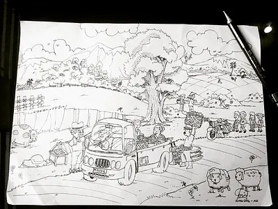 villagers animation art artwork design doodle doodleart doodles drawing illustration illustrator