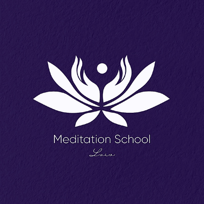 Meditation School logo flower flowerlogo hands logo lotus meditation meditationlogo school simple yoga