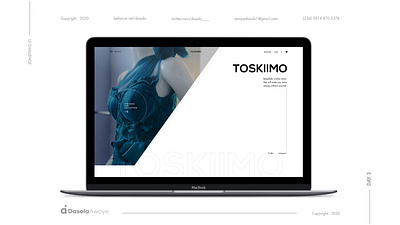 TOSKIIMO Fashion House Dashboard branding design flat logo minimal type typography ui ux web