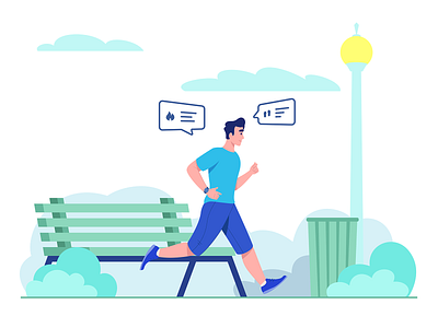 Run More - Healthy Lliving 2020 character character design character illustration flat illustration healthy healthy lifestyle illustration illustrator park running vector