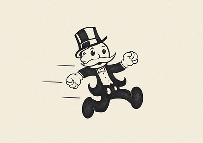 1930's Monopoly dude 1930s cartoon cartoon character character illustration monopoly retro toon vintage