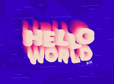 Hello World animation branding design flat icon illustration illustrator minimal typography