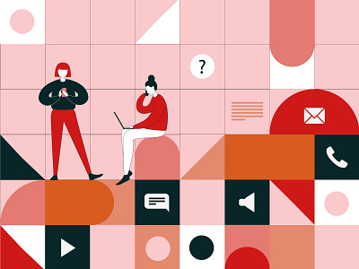 VoiceBot abstract abstract illustration design design inspiration geometric illustration illustraion social media ui illustration web