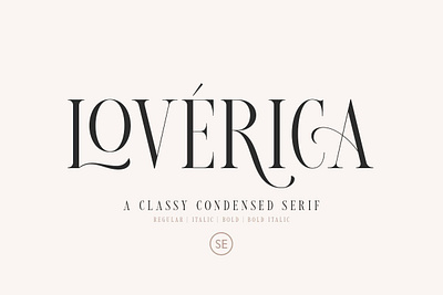 Loverica - Modern Condensed Serif Font classic font classy design elegant font font font design fonts graphic design lettering logo font logo fonts reto font serif serif font serif fonts serif typeface typeface typefaces typography vintage font