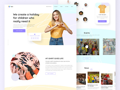 "Kolo" charitable foundation - Creation Web Page brand identity colors concept fresh landing landingpage logo ui uidesign uiux ux webdesign zeroui