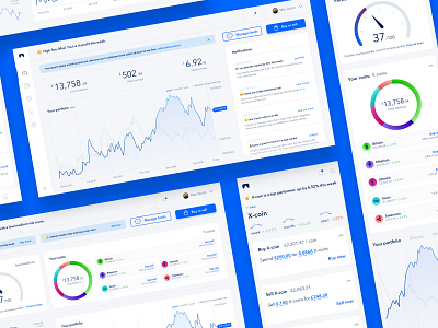 Cryptocurrency App app bitcoin chart crypto crypto wallet cryptocurrency dashboard data visualization interface investment mobile app mobile app design mobile ui product design ui ux web app web dashboard