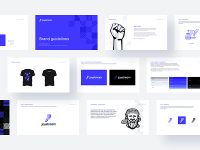 Joystream brand book antic brand brand design branding guidelines illustration joystream logo pattern ui ux vector