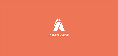 Ahan Kade branding design flat girder icon identity iron lettering logo minimal type