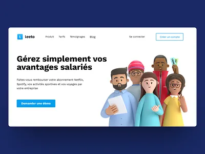 Landing page for a perks software app banner design hero hero section illustration landing landing page product ui visual website