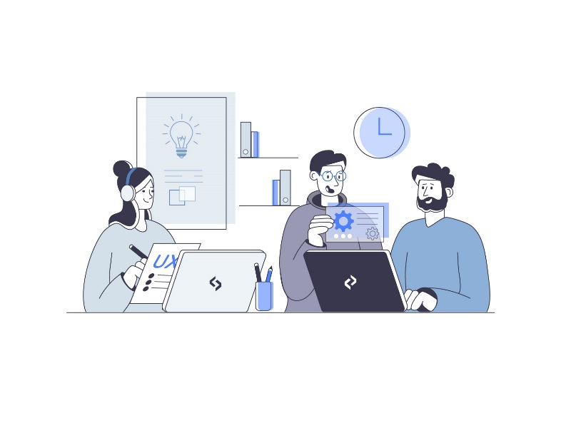 Example of Flat illustration for website