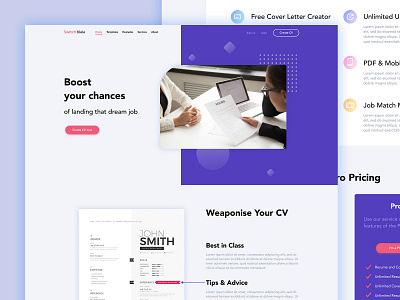 Desktop Switch blabla challenge clean resume clean ui cv cv template cv website dailyui desktop home home screen homepage landing landing design landing page landing page ui landingpage landingpagedesign simple ui website