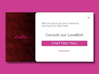 DailyUI#016 Pop Up ai alert artificial intelligence couple dailyui love machinelearning notification popup relationship romance single technology ui uidesign uiux ux uxdesign webdesign