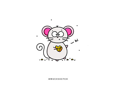 Tiny Tim 🐭 animated gif baby animals character design character illustration cheese chinese new year cute animal cute animals illustration illustrator lettering artist mouse pink procreate procreate art procreate lettering rat rodent tiny year of the rat