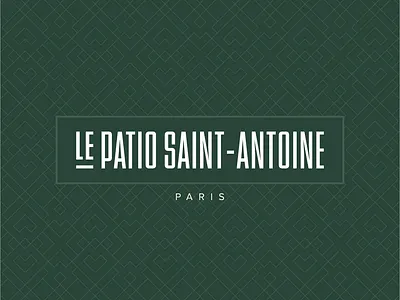 Le Patio Saint-Antoine brand design branding france french hotel hotel branding logo logodesign logotype paris pattern property rebranding redesign restaurant retro vintage