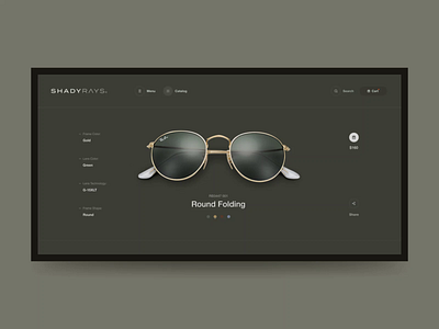 ShadyRays animation desktop fashion grid interaction layout minimal web design website