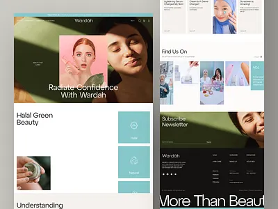 Wardah - E-commerce Beauty Website Design beauty branding design e commerce indonesia landing page minimal minimalist re design skincare ui ui design ui landing page ui visual design uiux wardah web design website white