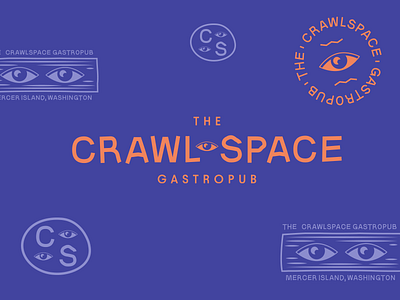 Crawlspace Logo Option 1 bar branding eyes gastropub logo restaurant