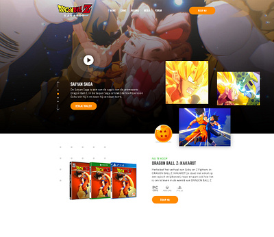 Dragonball Z: Kakarot webdesign adobe xd concept dragonball fresh fun game landing landingpage ui design web web design webdesign website website design