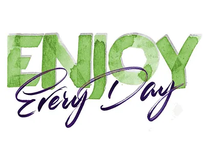 enjoy brush brushlettering lettering