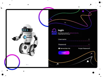 Version_2.0 | Robot Ai Login Concept ai artificial intelligence bank banner banner ads banner design centered design clean comfisoft concept concept design finance app india login login form rebound sandeep version 2 web ui