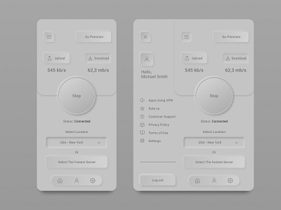 skeuomorphism navigation app app figma grey inspire minimal minimalism mobile mobile app neomorphism neumorphism shadow skeuomorph skeuomorph app skeuomorphism trend ui uiux ux web webdesign