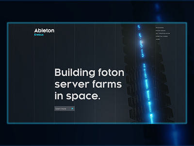 Erebus, SI-Fi inspired landing page adobe xd blender blender3d landingpage sifi space web xd design