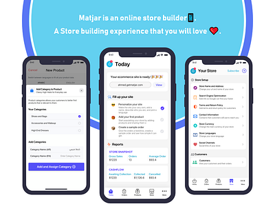 ( Matjar ) is an online store builder - UI/UX app design ios prototype ui ui design ui8 uiux ux uxui